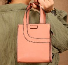 Handcrafted Blush Handbag Leather Chic Sleek
